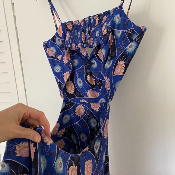 Agua Bendita Caprice Boreal Maxi Dress – Cutout Lace-Up Linen Viscose Blend - Picture 11 of 11